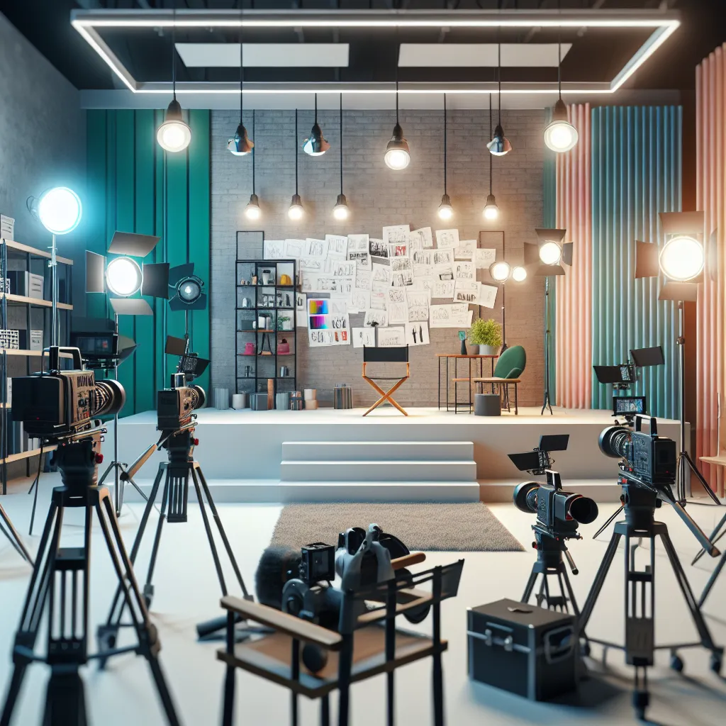 Kulisy produkcji spotów reklamowych w nowoczesnym studio filmowym